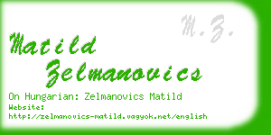 matild zelmanovics business card
